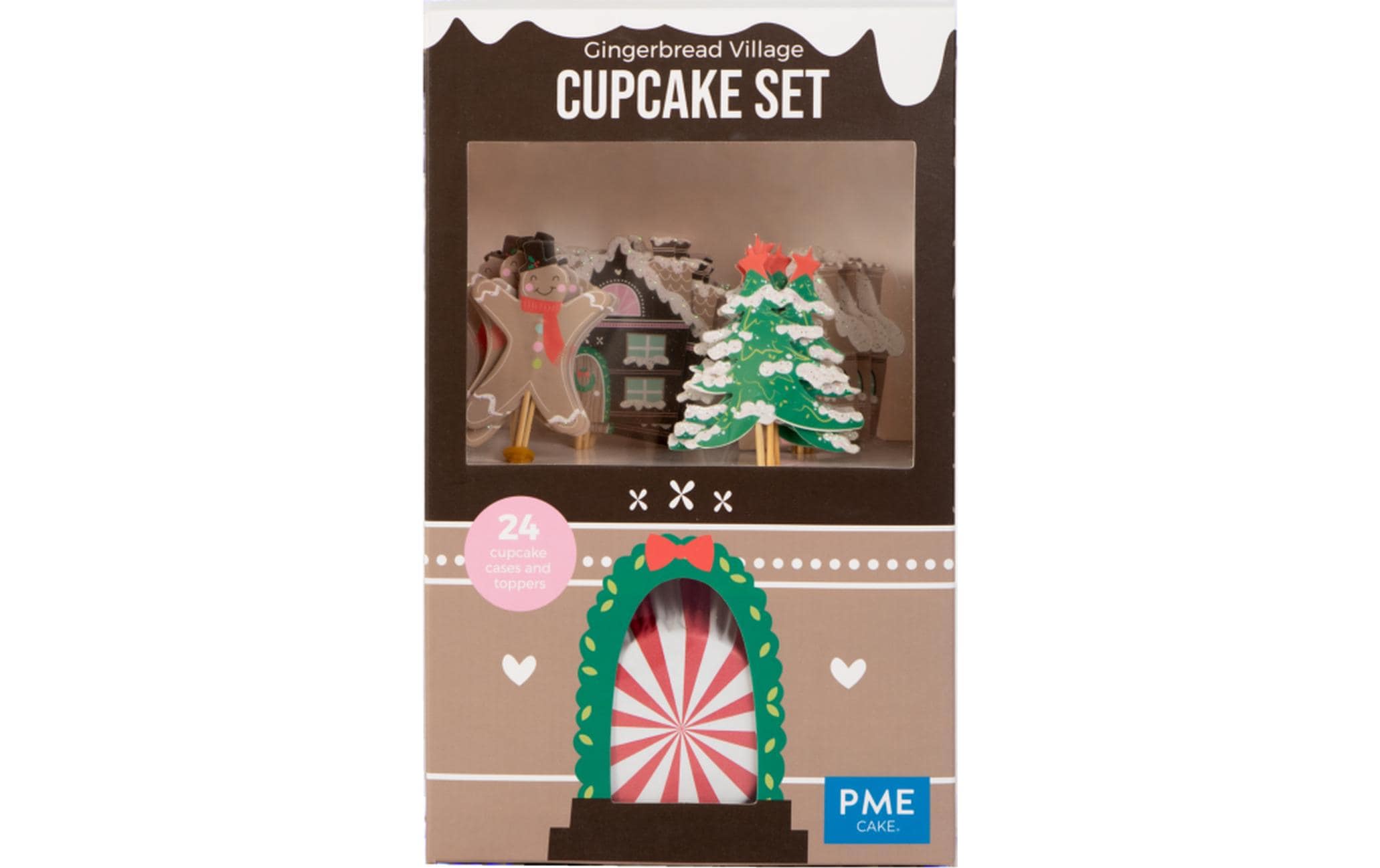 PME Cupcake Backform Gingerbread Village 24 Stück