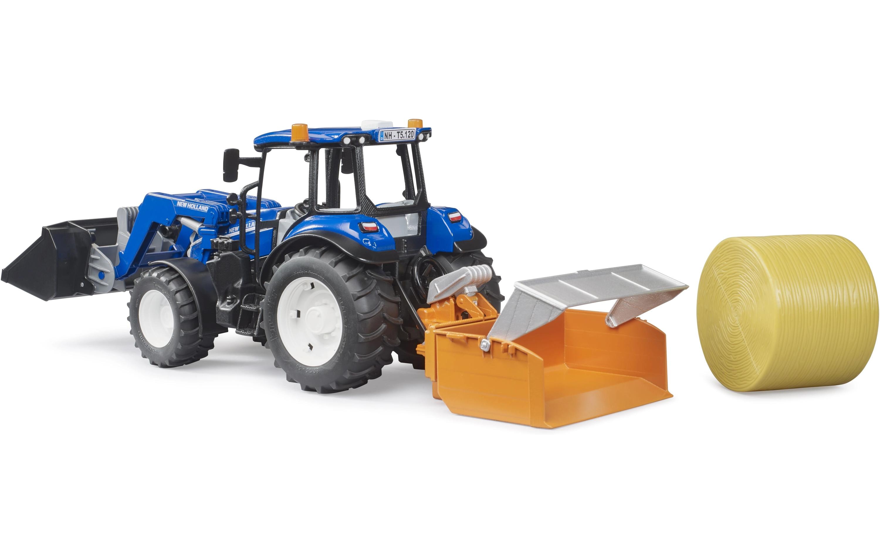 Bruder Spielwaren Track Builder New Holland T5.120 mit FL
