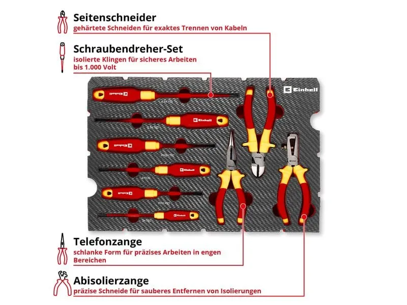 Einhell E-Case VDE, 9-tlg., isoliert