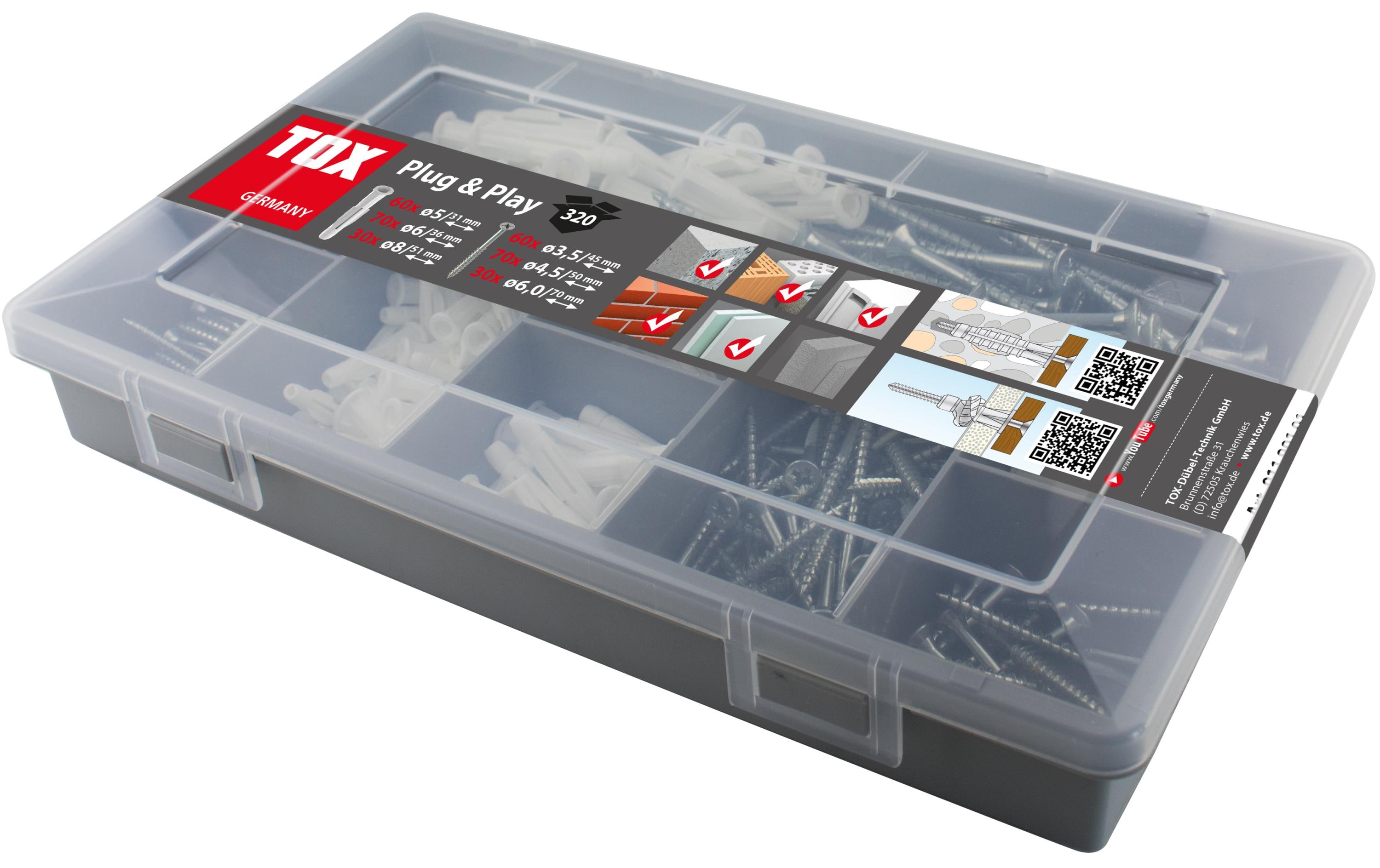 Tox-Dübel Dübel Sortiment Plug & Play 320 Stück