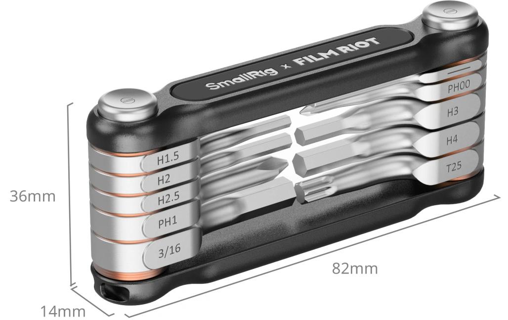 Smallrig 10-in-1-Klappschlüsselsatz Schwarz