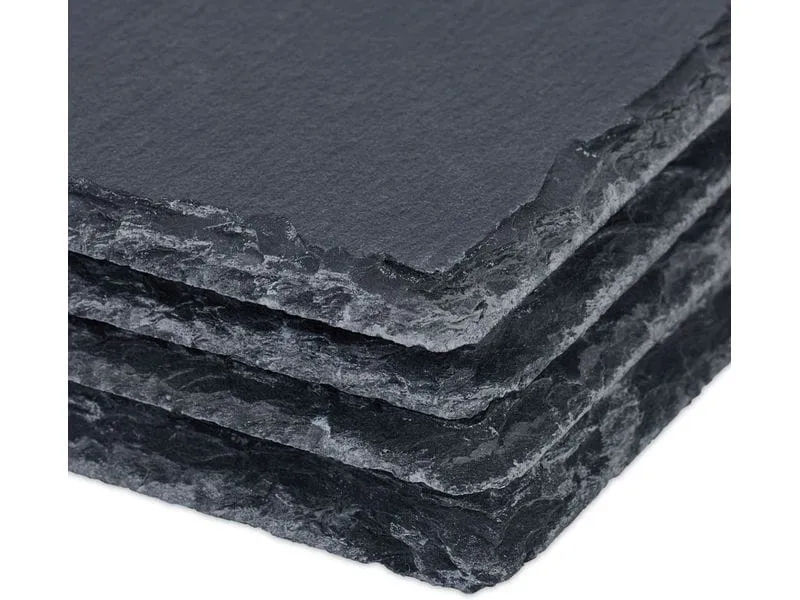 relaxdays Servierplatte 4 Stück Schwarz relaxdays Servierplatte 4 Stück Schwarz
