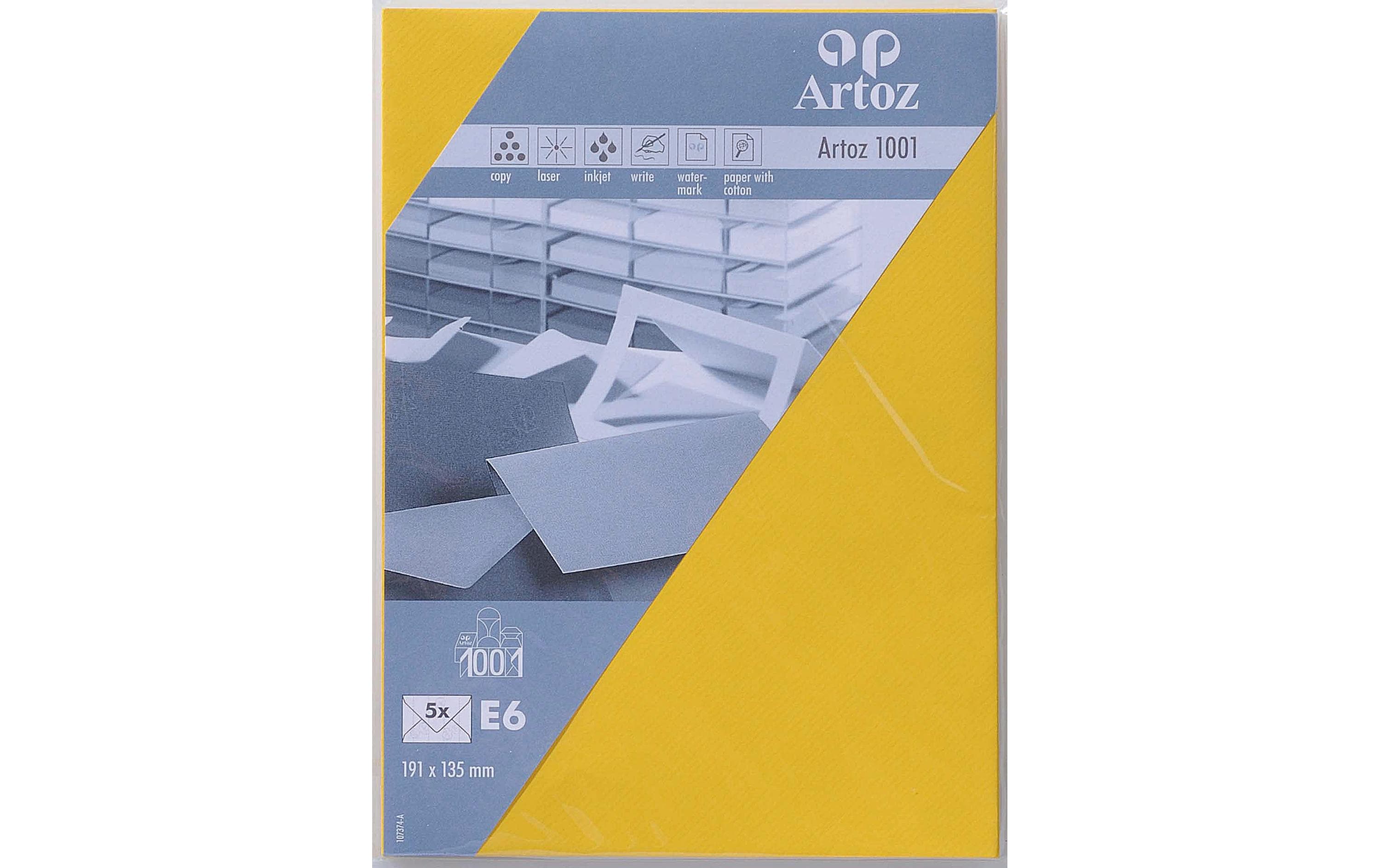 Artoz Couvert 1001, E6, 5 Stück, Sonnengelb Artoz Couvert 1001, E6, 5 Stück, Sonnengelb