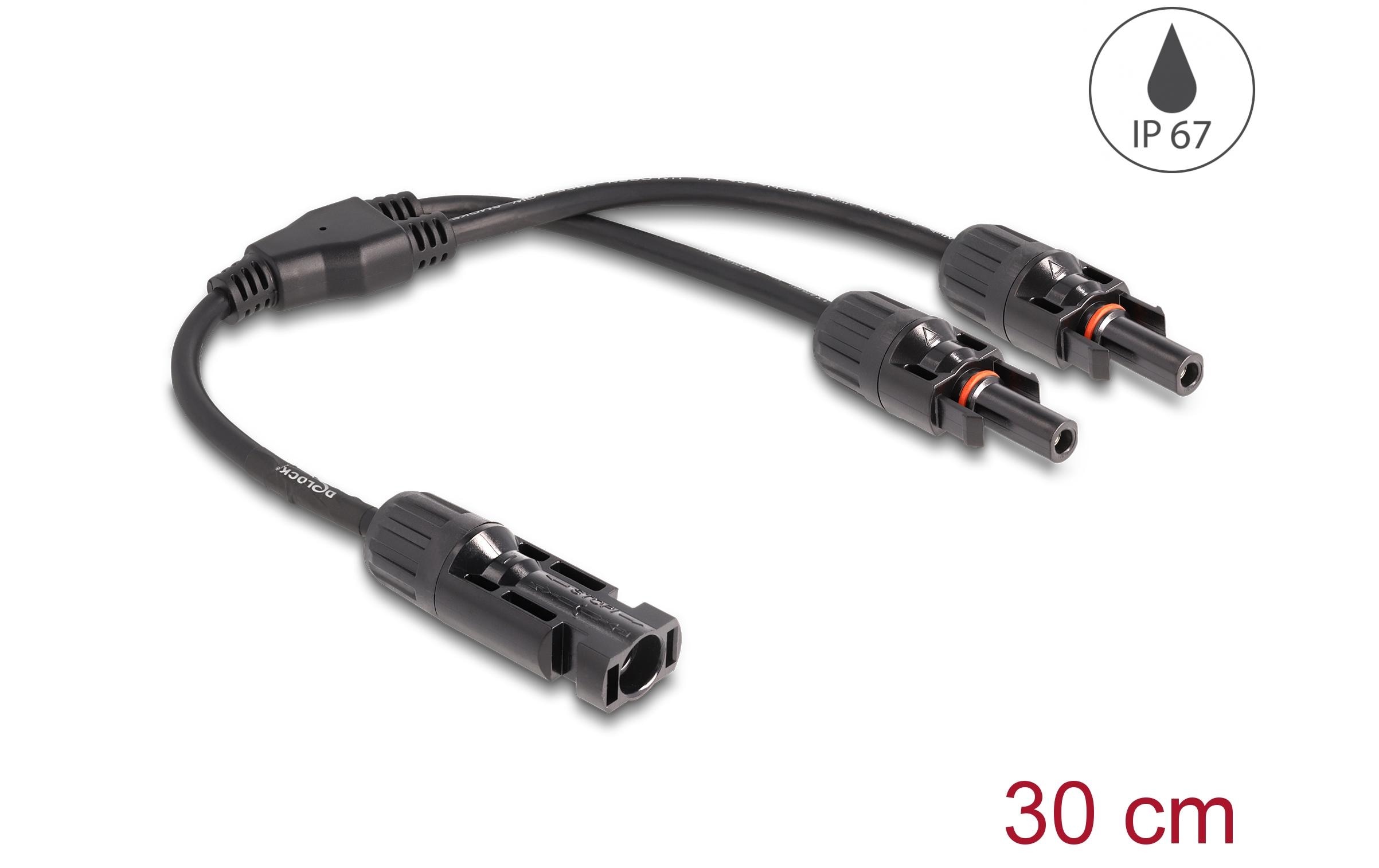 Delock Splitter Kabel DL4 1x Stecker zu 2x Buchse 4 mm², 30 cm Delock Splitter Kabel DL4 1x Stecker zu 2x Buchse 4 mm², 30 cm