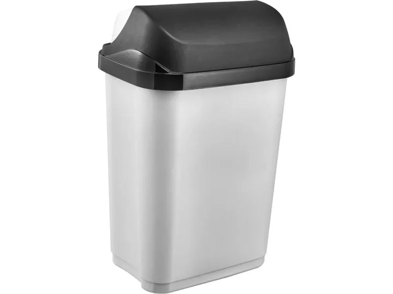 keeeper Abfalleimer Rasmus 10 l, Rolldeckel, light silver