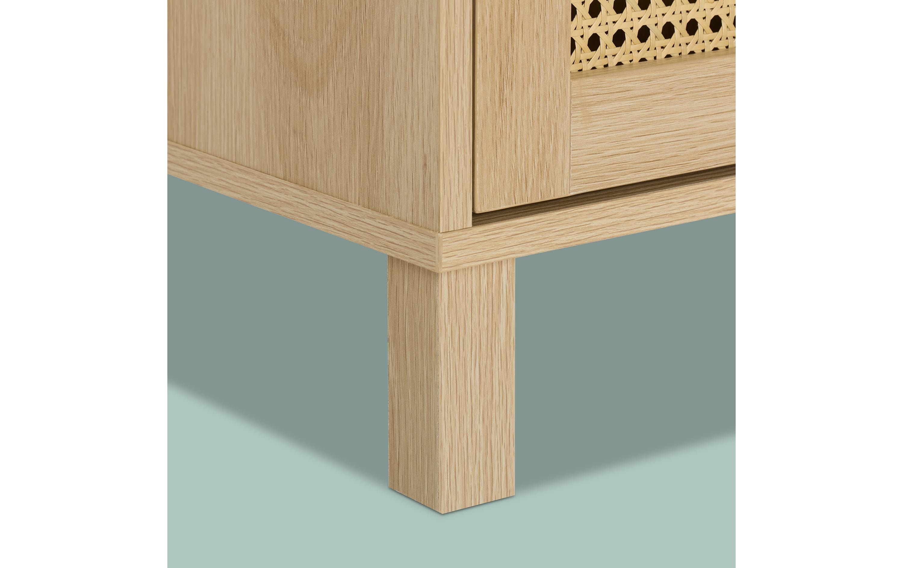 relaxdays TV-Lowboard 115 x 40 cm, Hellbraun