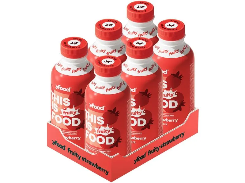 YFOOD Trinkmahlzeit Fruity Strawberry 6 x 500 ml YFOOD Trinkmahlzeit Fruity Strawberry 6 x 500 ml
