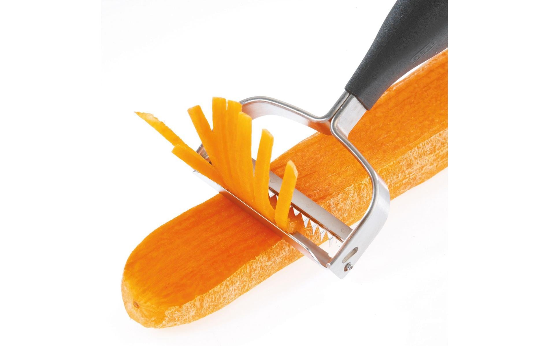 GEFU Julienneschneider Striscia 14.9 cm, Schwarz/Silber