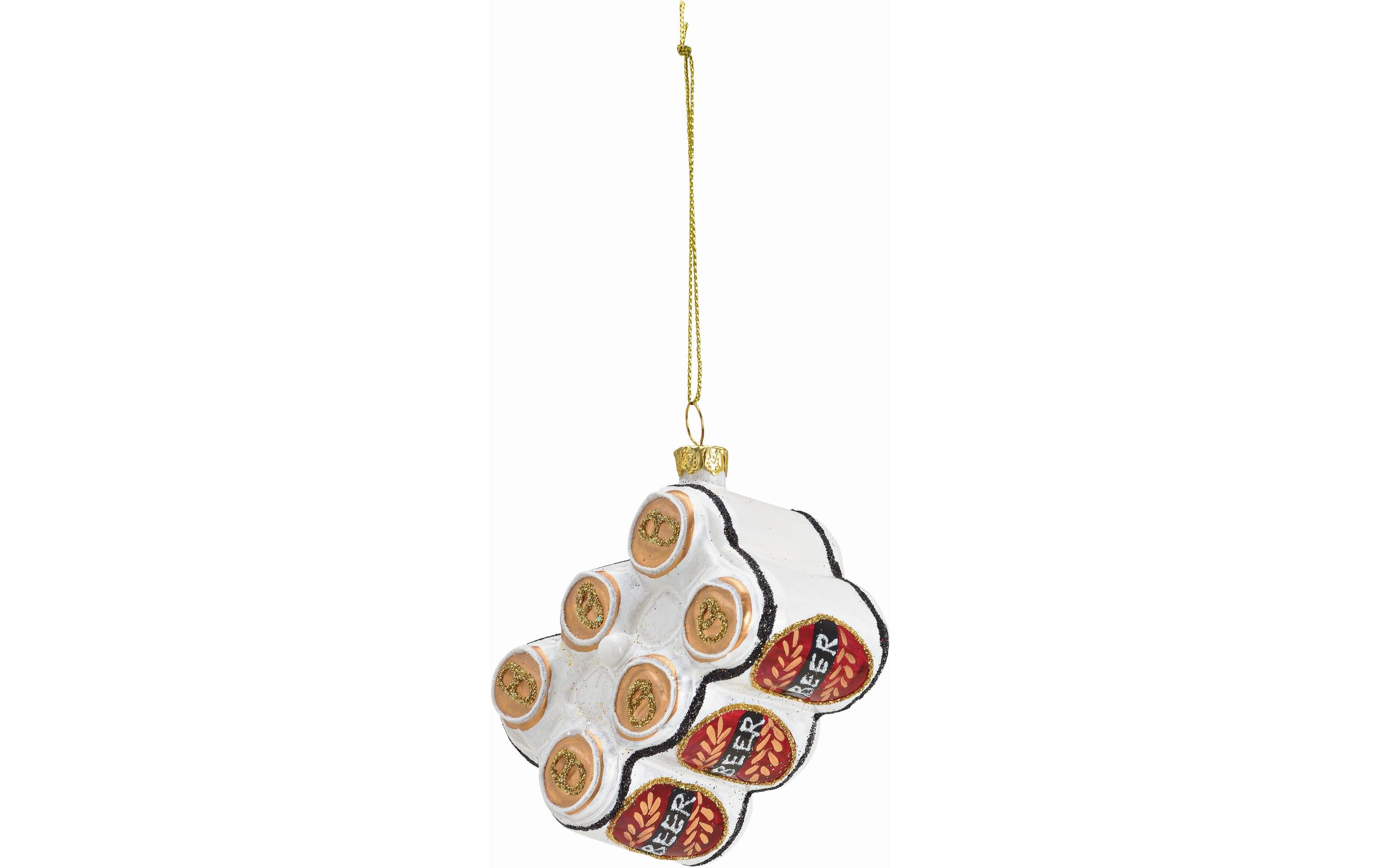 G. Wurm Weihnachtskugel Bierdosen 5 x 8 x 5 cm , Weiss