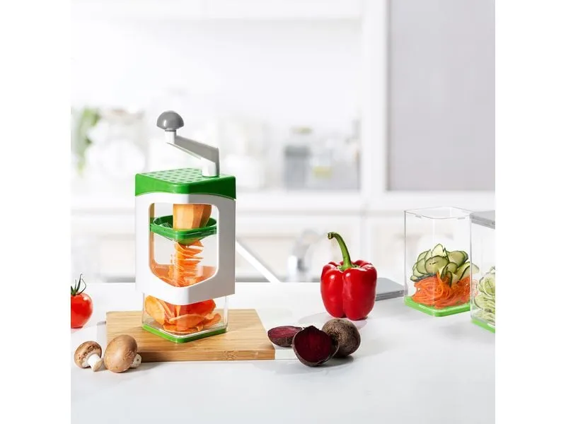 Genius Gemüseschneider Nicer Dicer Julietti 13-teilig, Grün/Weiss Genius Gemüseschneider Nicer Dicer Julietti 13-teilig, Grün/Weiss