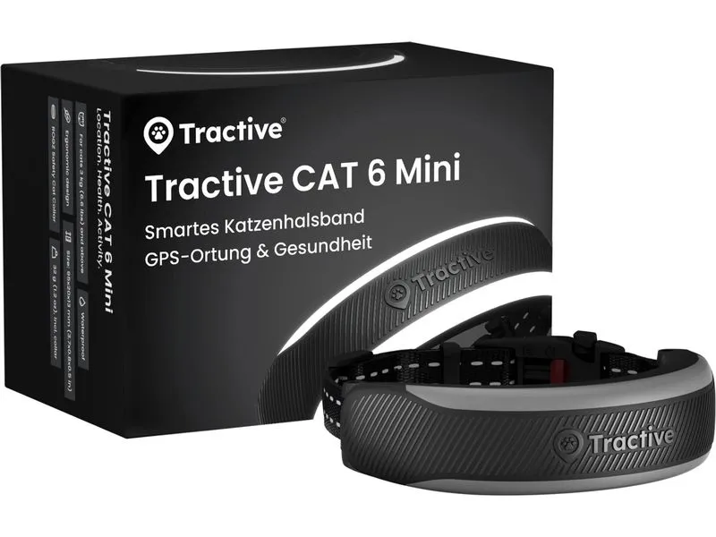 tractive Tractive CAT 6 mini – black 3-8 kg