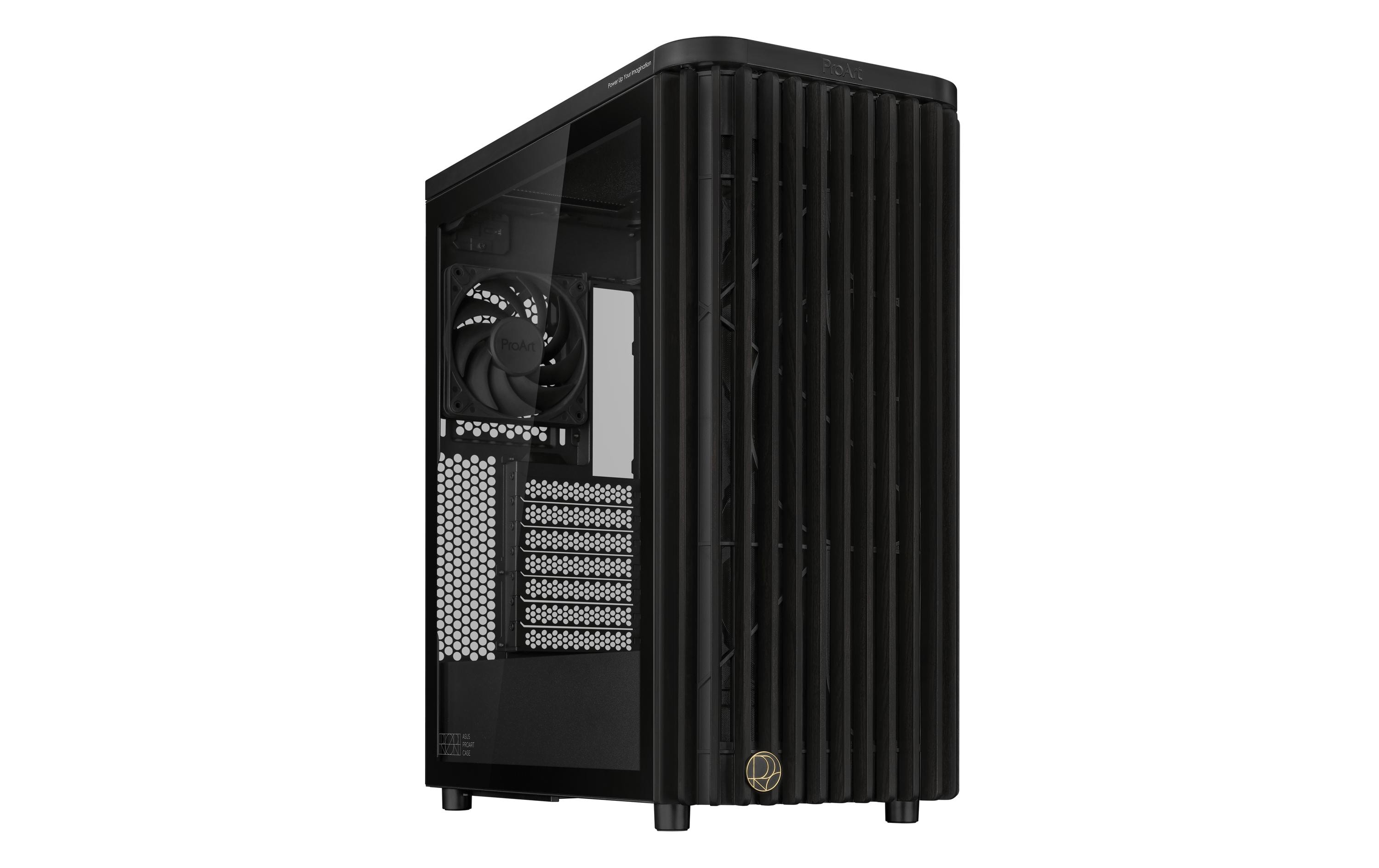 ASUS PC-Gehäuse ProArt PA401 Wood TG PWM Schwarz