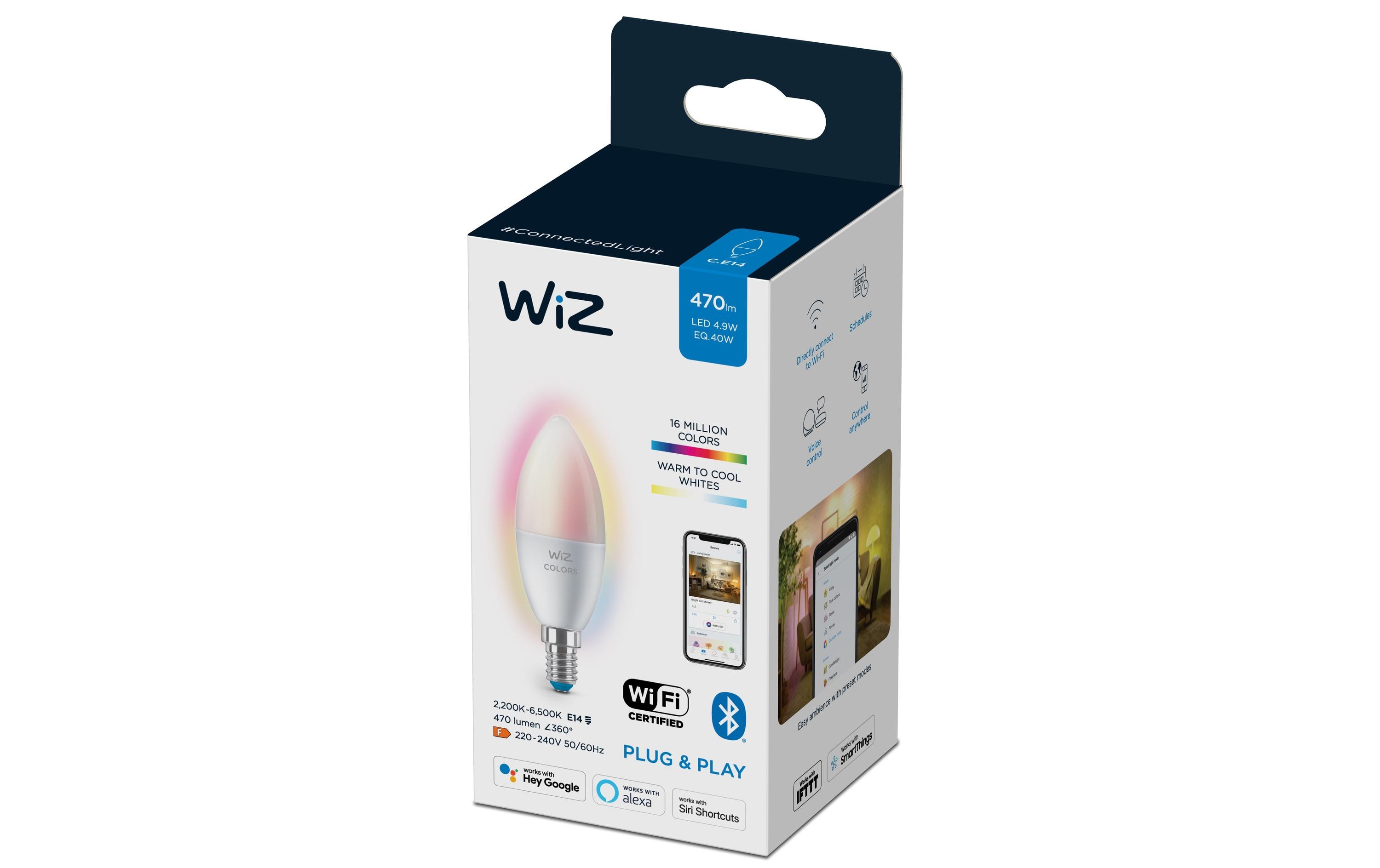 WiZ Leuchtmittel 4.8 (40W) E14 B35 TunableWhite&Color Einzelpack WiZ Leuchtmittel 4.8 (40W) E14 B35 TunableWhite&Color Einzelpack