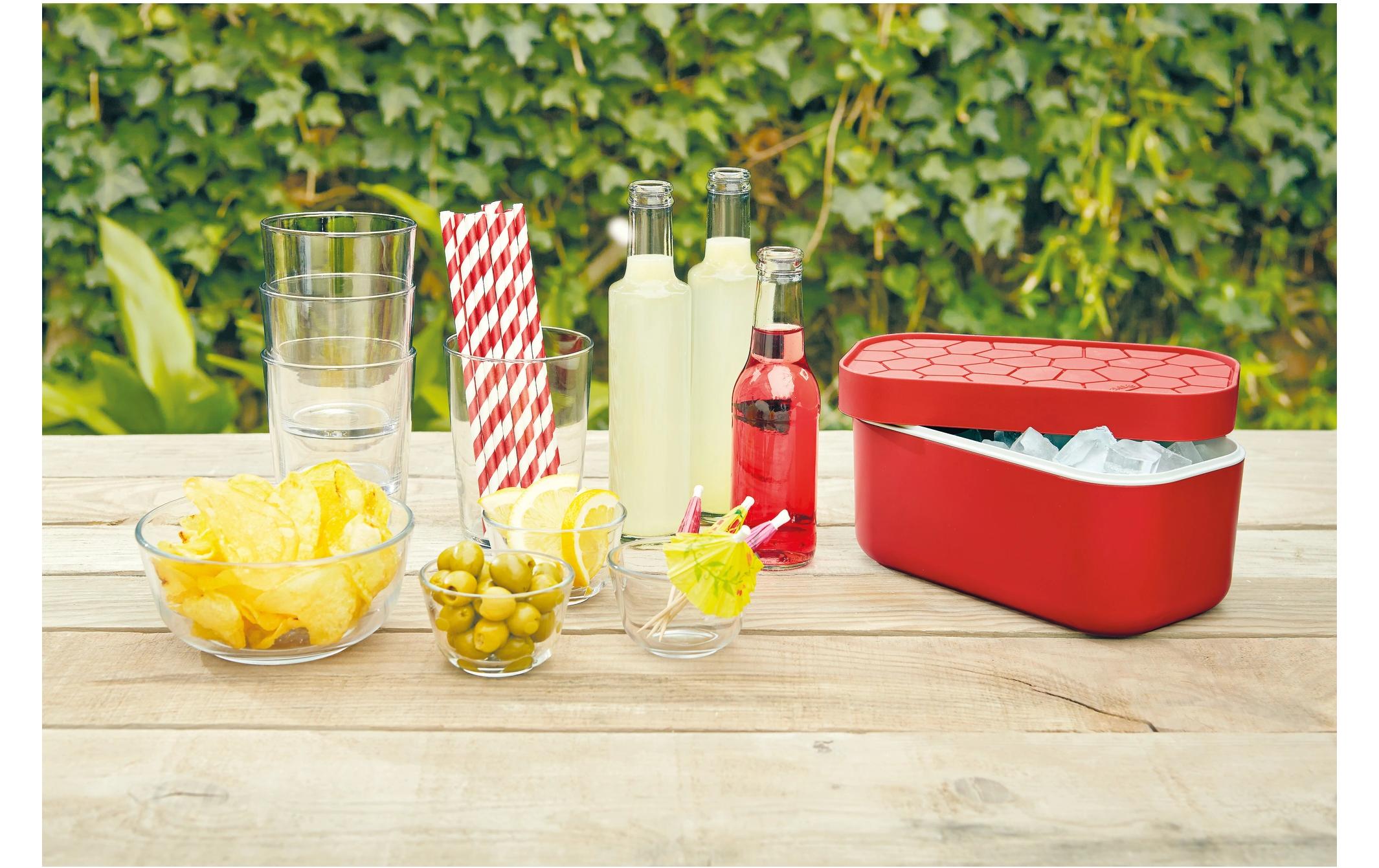 Lékué Eiswürfelbox Rot