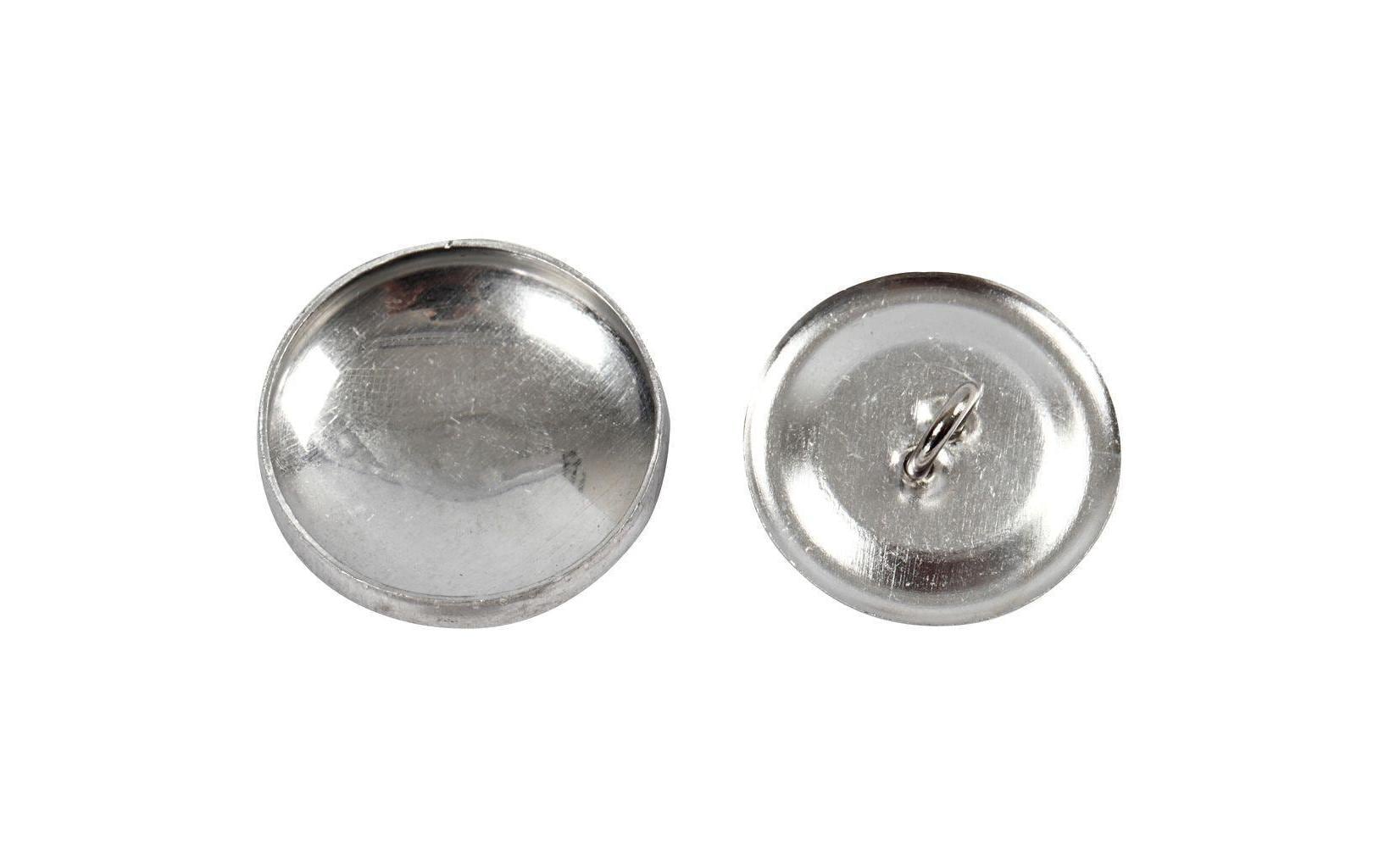 Creativ Company Knöpfe DIY Ø 22 mm 12 Stück, Silber Creativ Company Knöpfe DIY Ø 22 mm 12 Stück, Silber