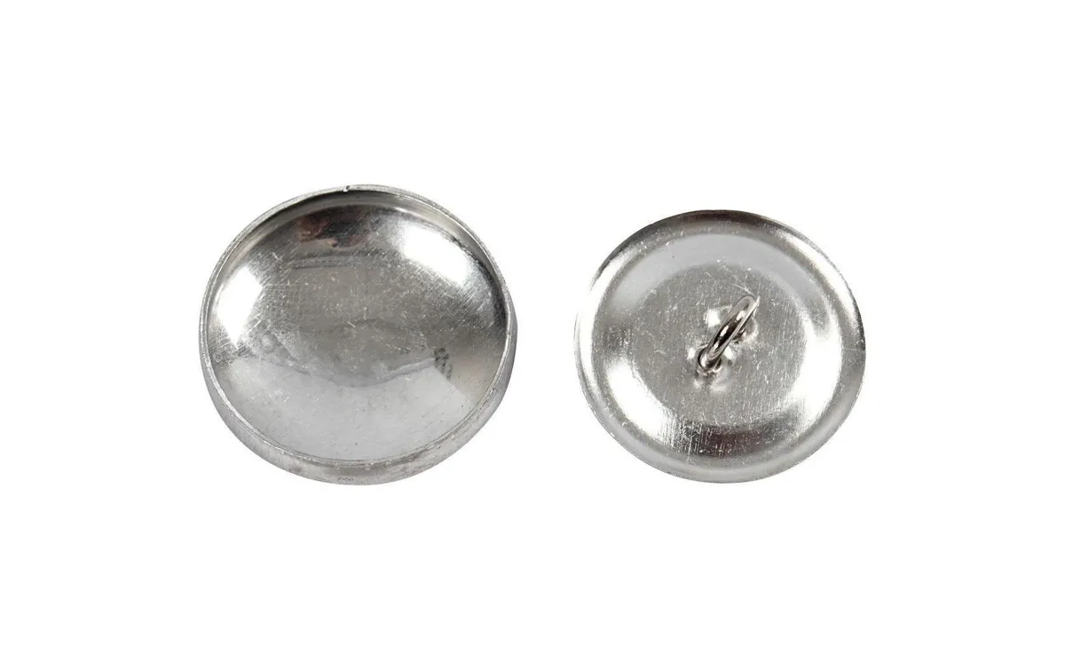 Creativ Company Knöpfe DIY Ø 22 mm 12 Stück, Silber Creativ Company Knöpfe DIY Ø 22 mm 12 Stück, Silber