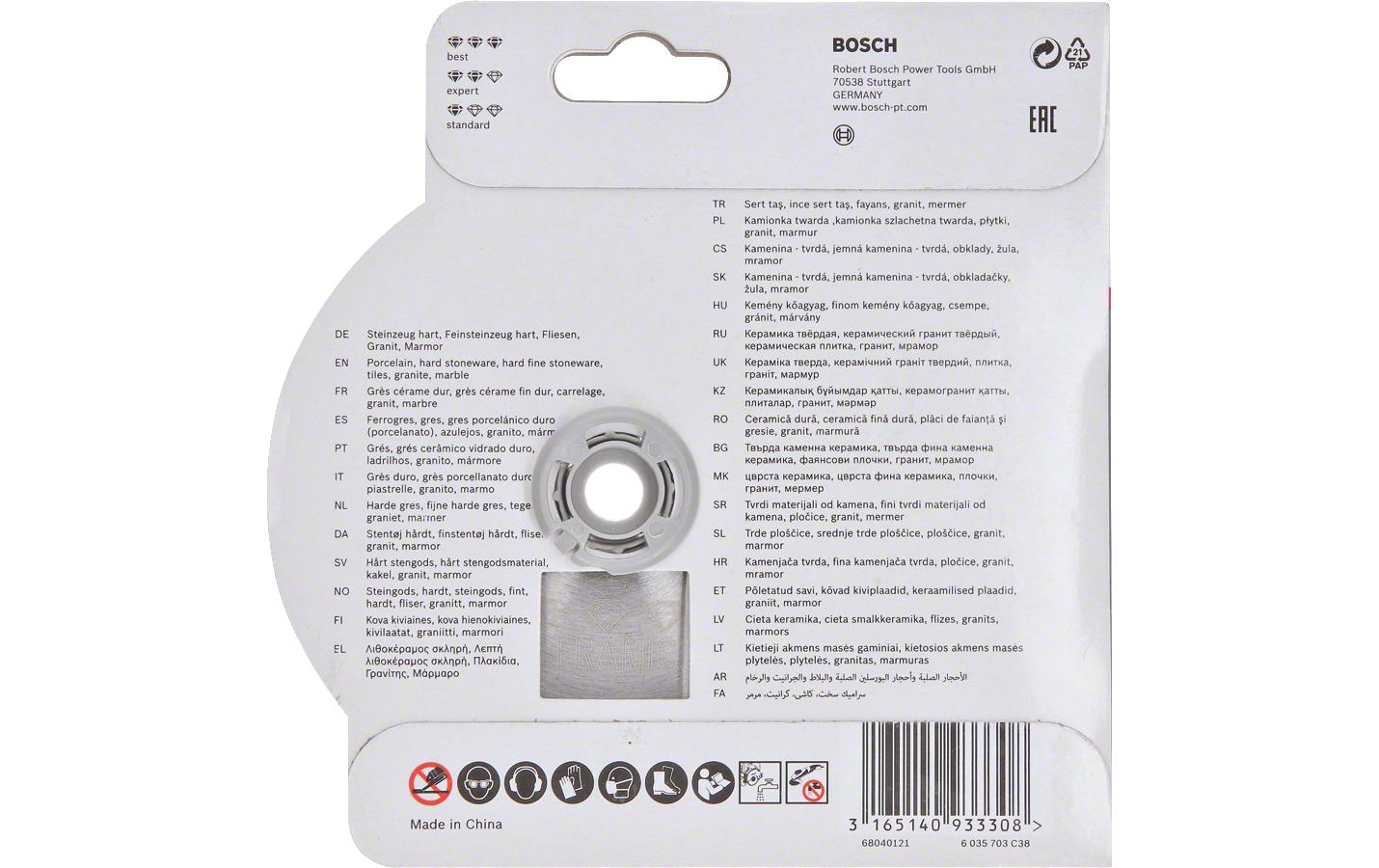 Bosch Professional Diamanttrennscheibe X-LOCK Ceramic Extra Clean Turbo 125 mm