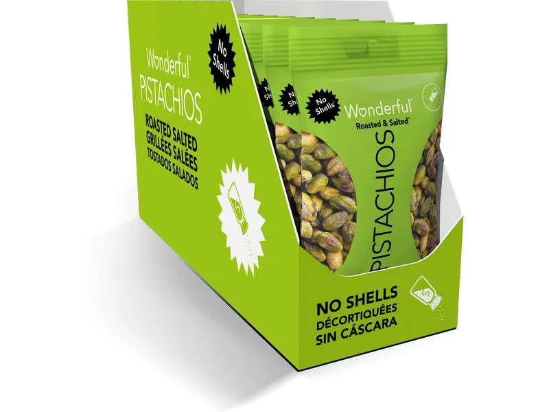 Wonderful Pistachios Pistazien geröstet und gesalzen ohne Schale 10 x 60 g Wonderful Pistachios Pistazien geröstet und gesalzen ohne Schale 10 x 60 g