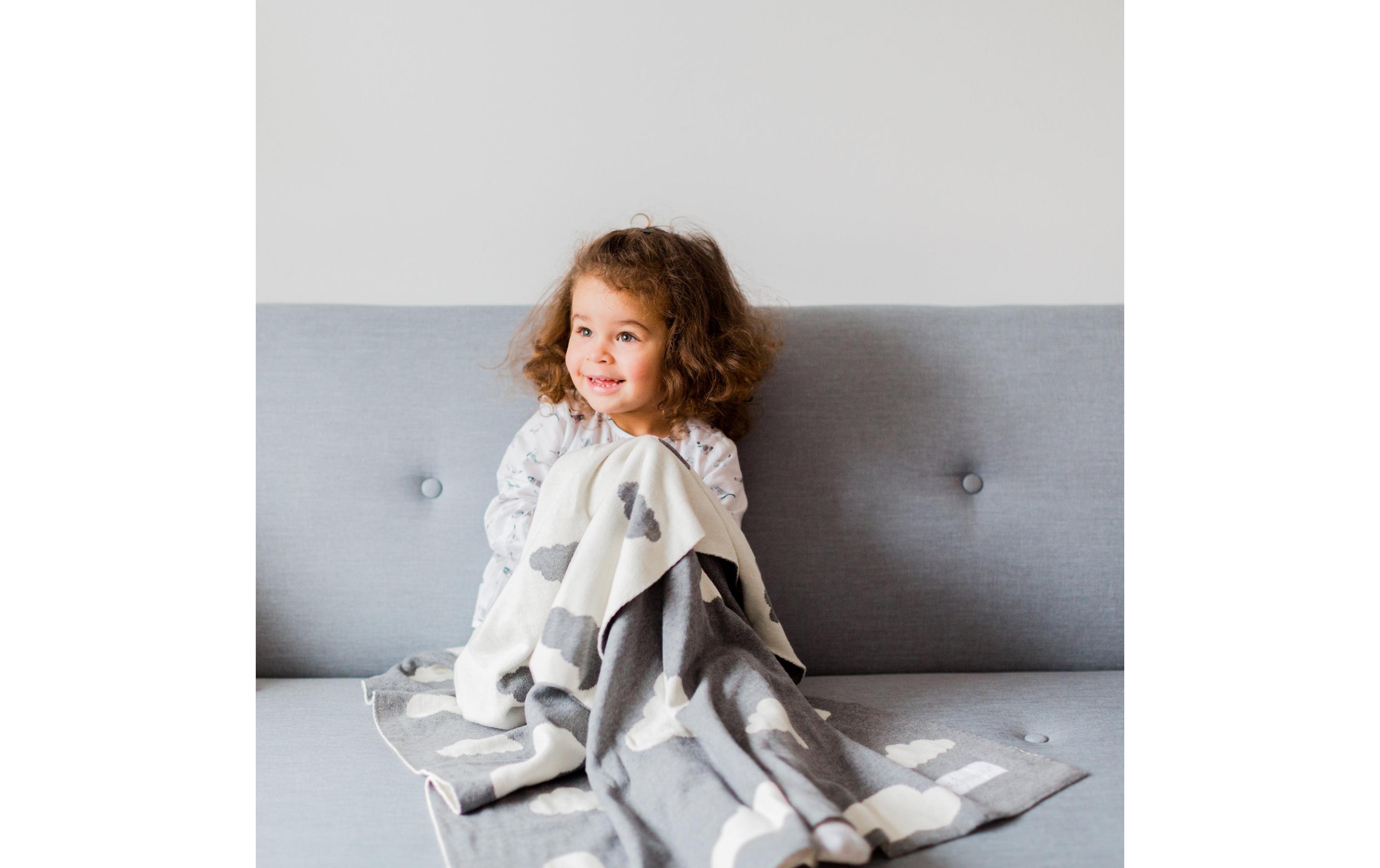 Kindsgut Kuscheldecke Wolken 80 x 100 cm