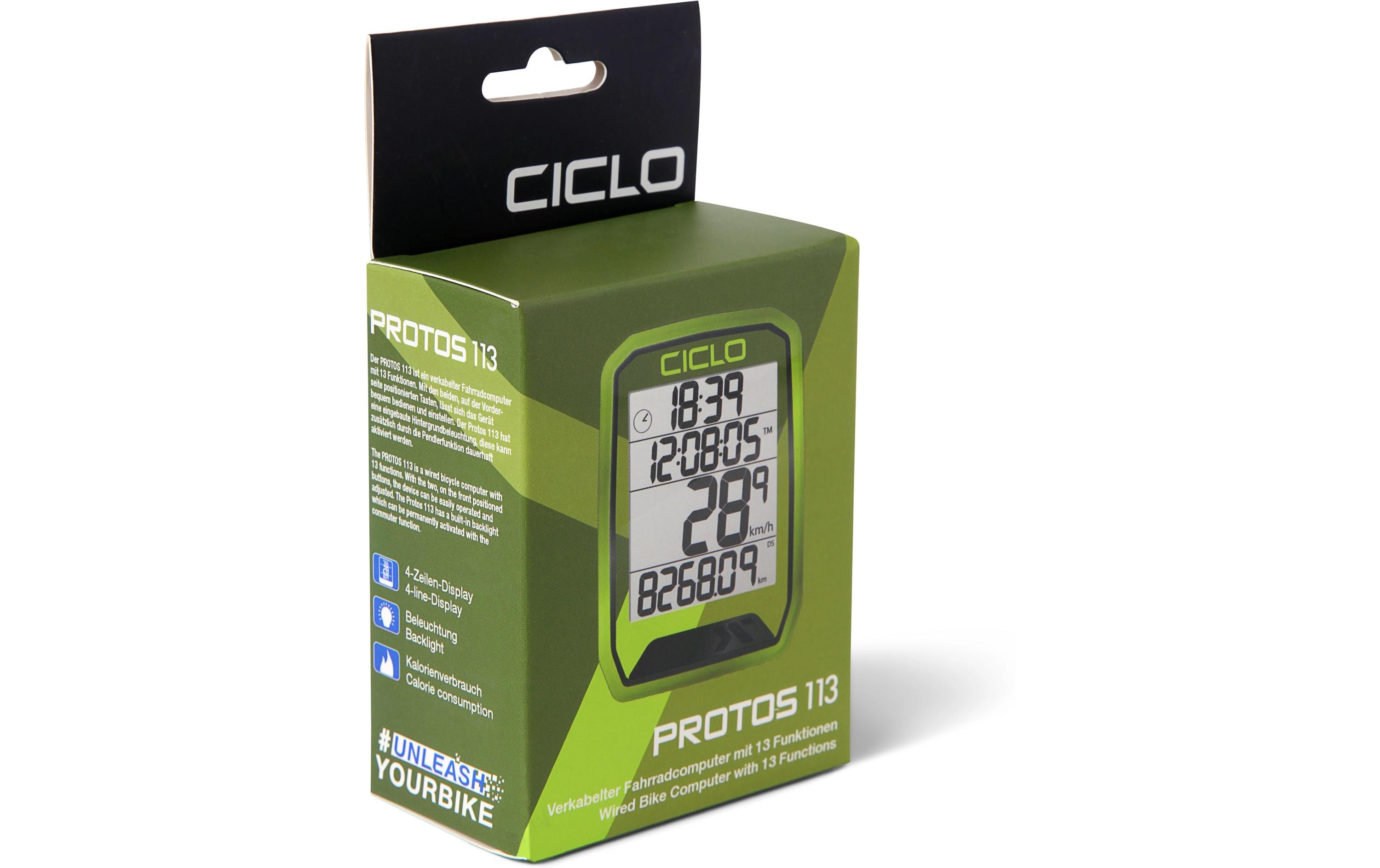 Ciclosport Fahrradcomputer Protos 213 Grün