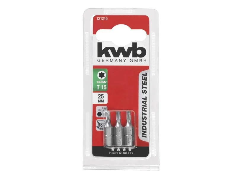 kwb Bit-Set 1/4 Torx 15 3-teilig kwb Bit-Set 1/4 Torx 15 3-teilig
