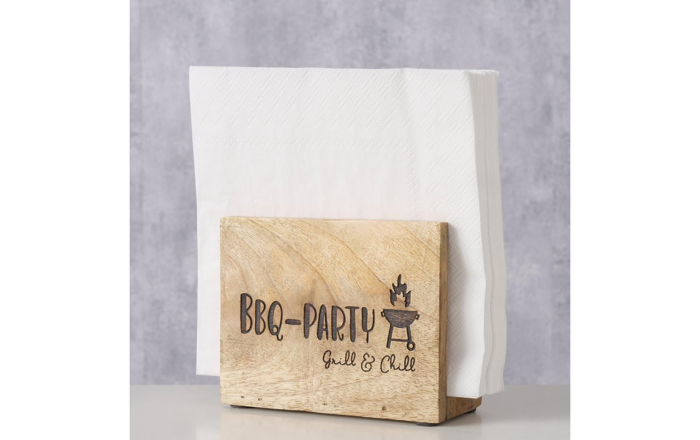 Boltze Serviettenhalter BBQ, Braun