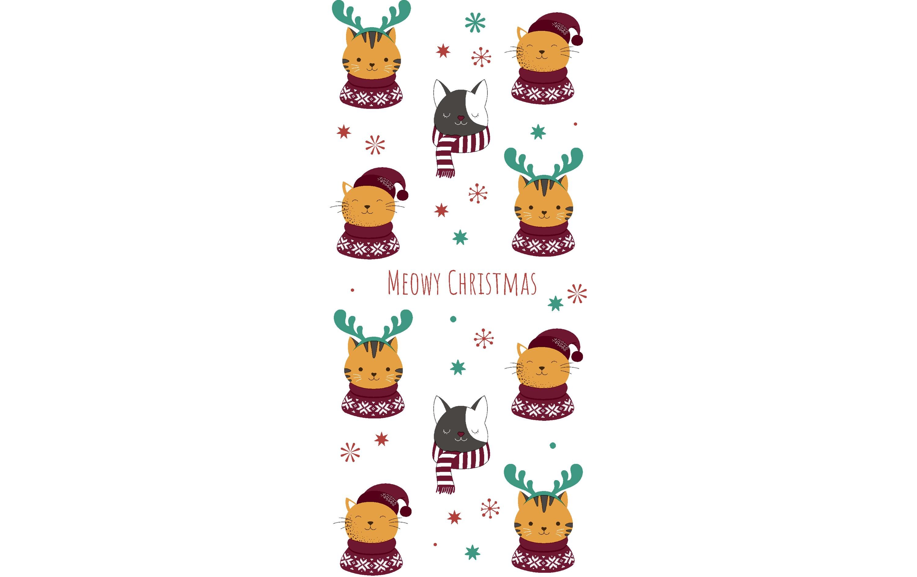 Paper + Design Taschentücher Meowy Xmas 4-lagig, 10 Taschentücher