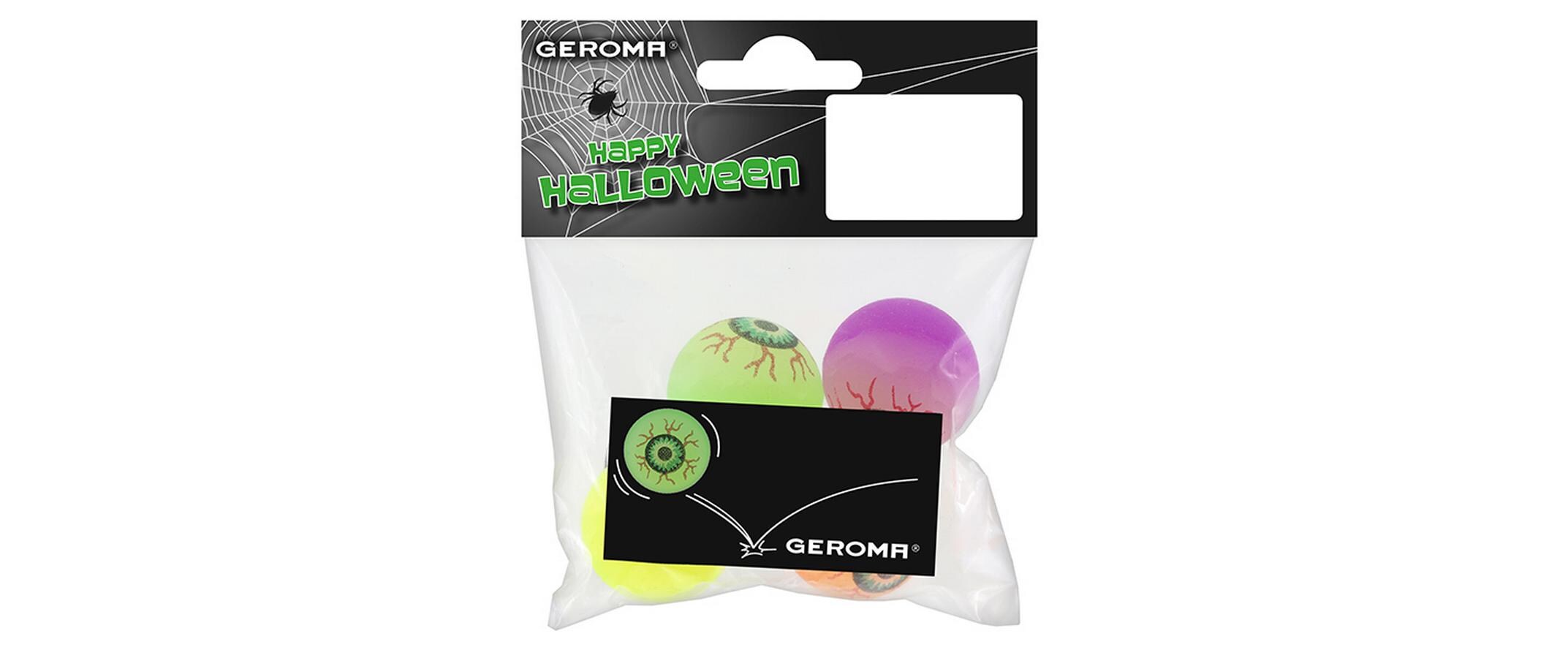 Amscan Halloween Gummibälle Auge, 4 Stück