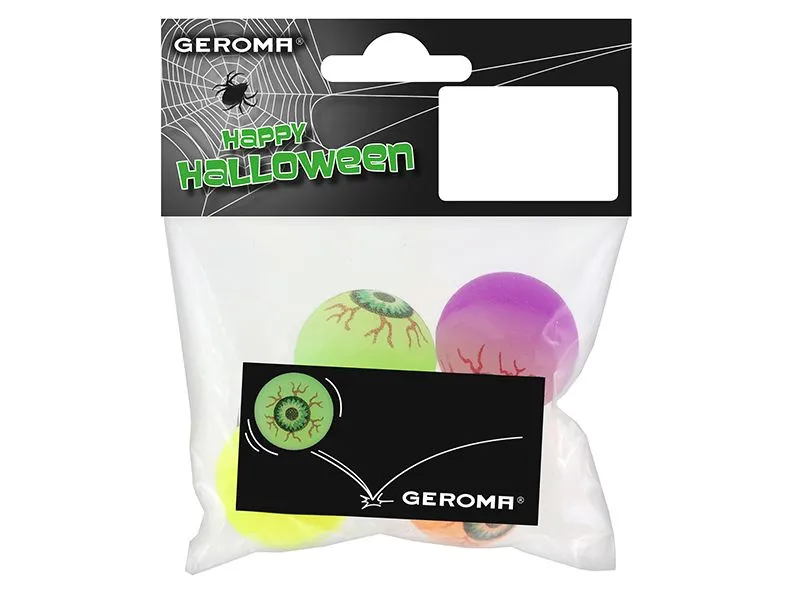 Amscan Halloween Gummibälle Auge, 4 Stück