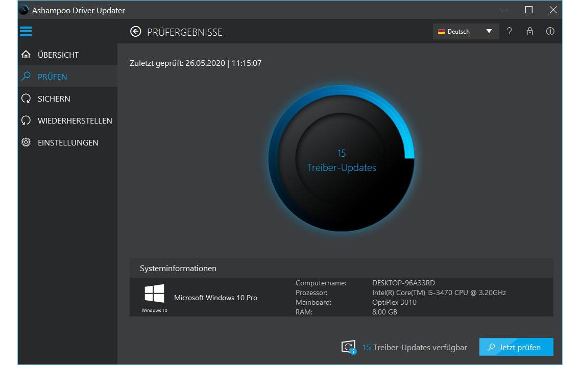 Ashampoo Driver Updater ESD, Vollversion, 3 PC, 1 Jahr