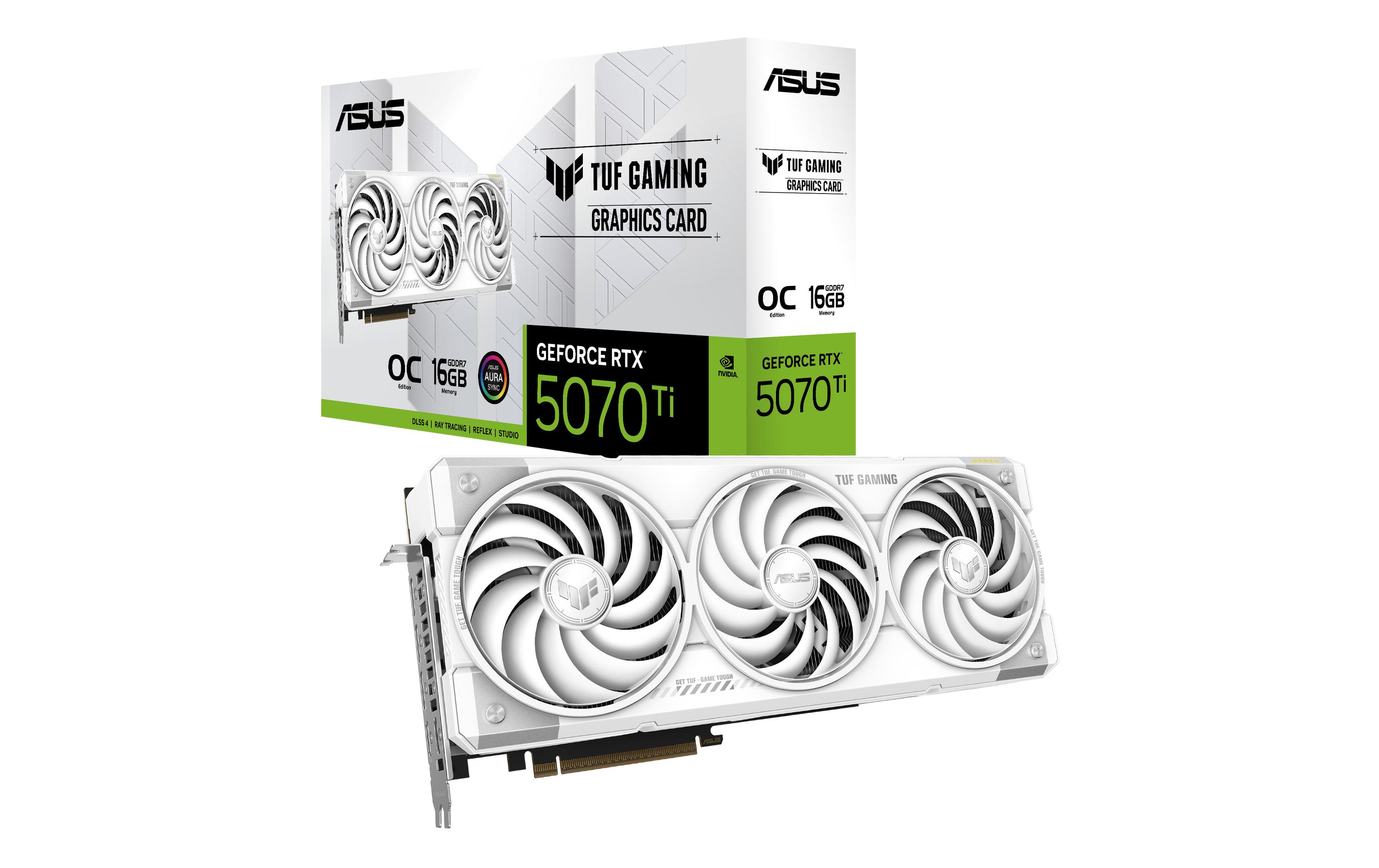 ASUS Grafikkarte TUF Gaming GeForce RTX 5070 Ti White OC Edition ASUS Grafikkarte TUF Gaming GeForce RTX 5070 Ti White OC Edition