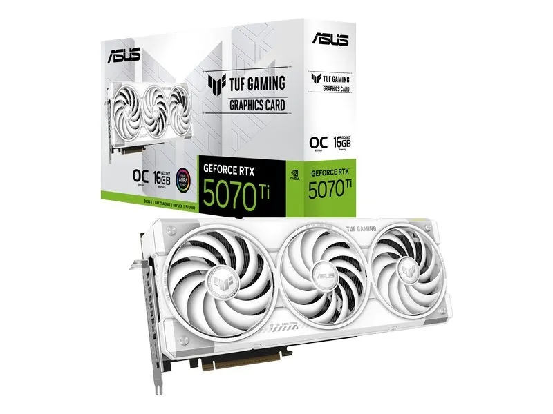 ASUS Grafikkarte TUF Gaming GeForce RTX 5070 Ti White OC Edition