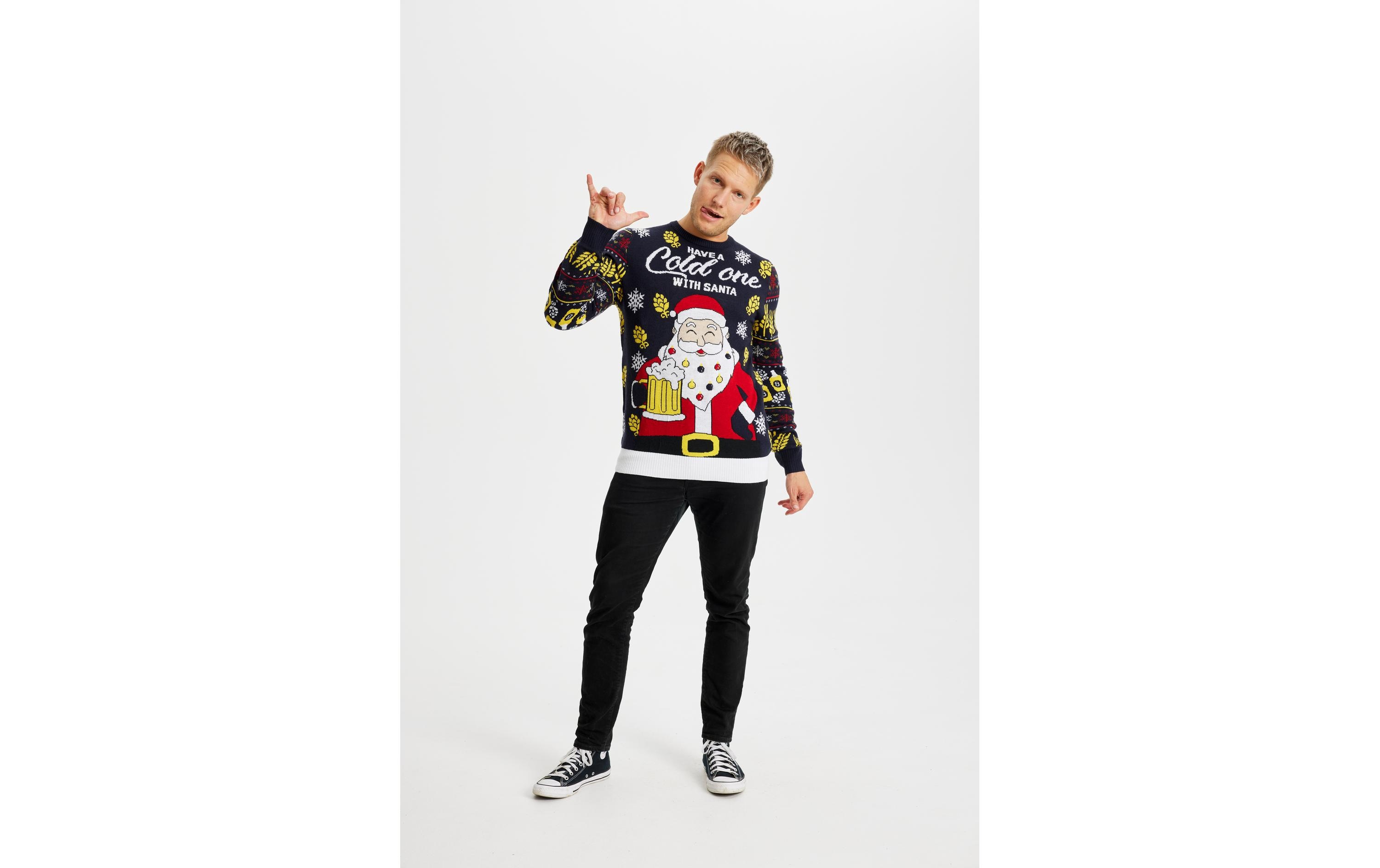 Christmas Sweats Have a Cold One With Santa LED L