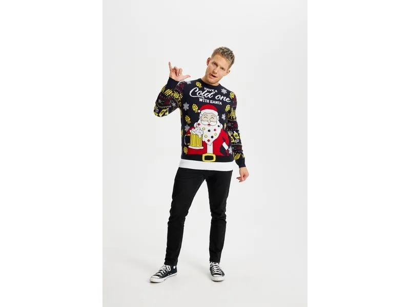 Christmas Sweats Have a Cold One With Santa LED S Christmas Sweats Have a Cold One With Santa LED S