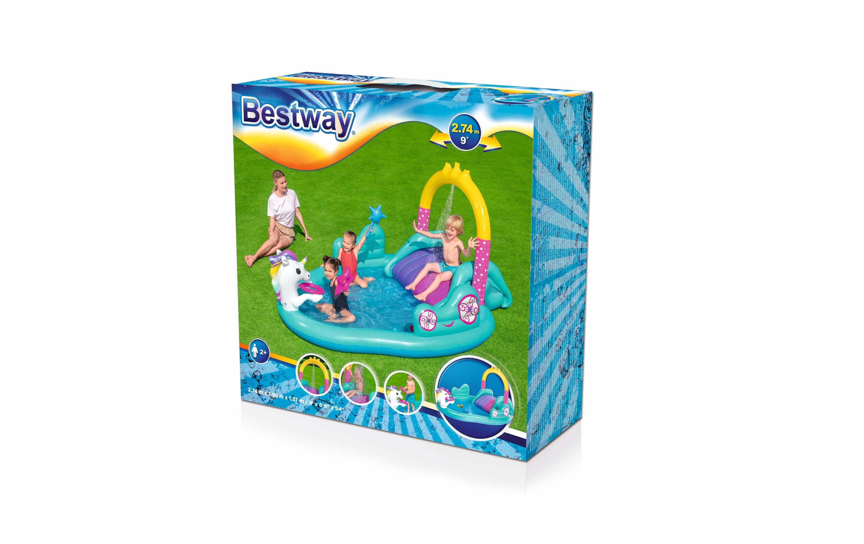 Bestway Wasser-Spielplatz Magisches Einhorn 247 x 198 x 137 cm
