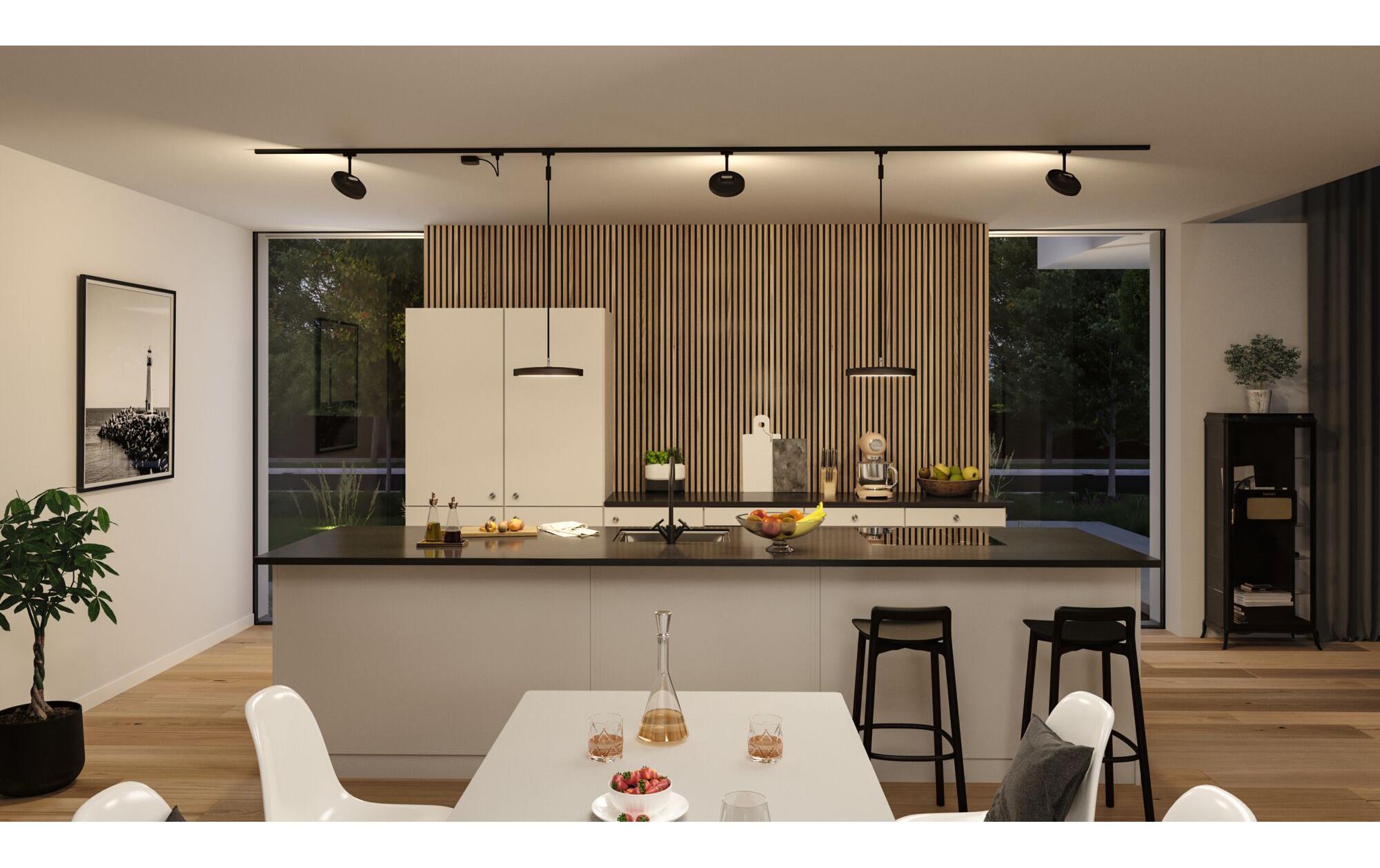 Paulmann URail LED Schienenspot Hildor 3000K, 15W, Schwarz