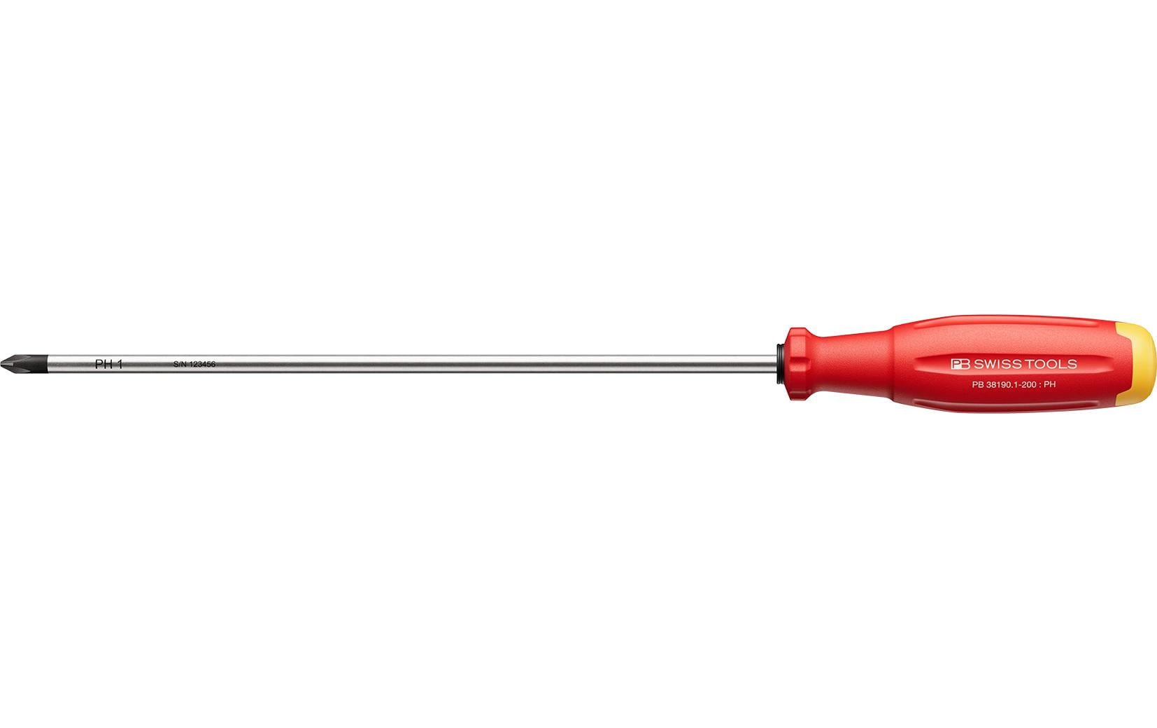 PB Swiss Tools Kreuzschraubenzieher PB 38190.1-200 Rot Phillips