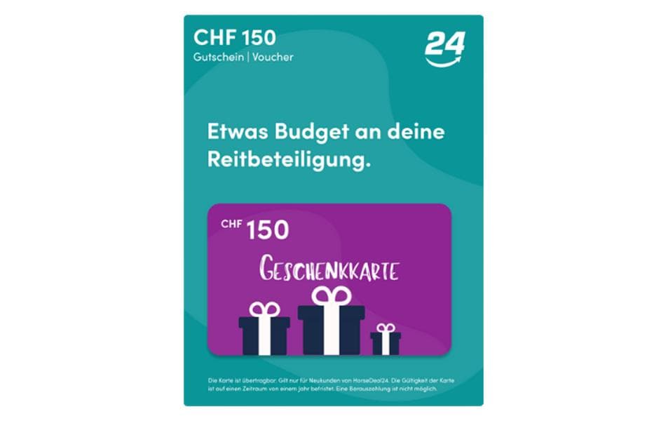 horsedeal24 Horsedeal.ch Gutschein CHF 150.–