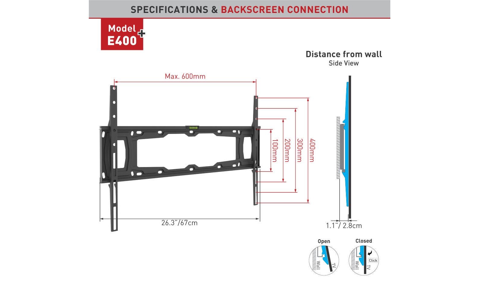 Barkan Wandhalterung WH E400 Schwarz