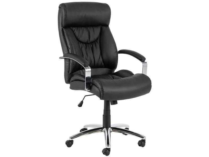 AC Design Bürostuhl Benson, mit Polsterrücken und Armlehnen, Schwarz