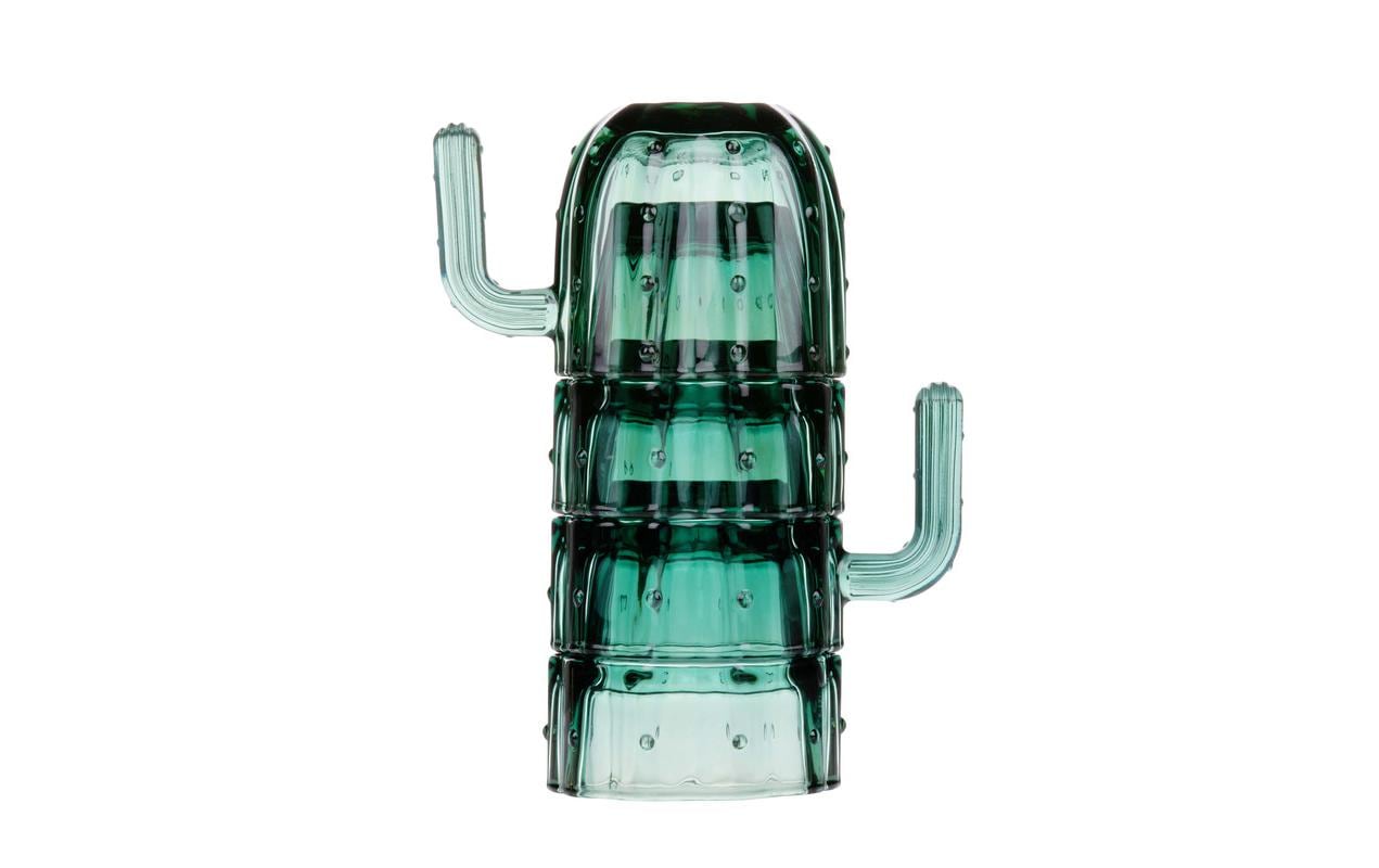 alpina Trinkglas Kaktus 240 ml, 4 Stück, Grün