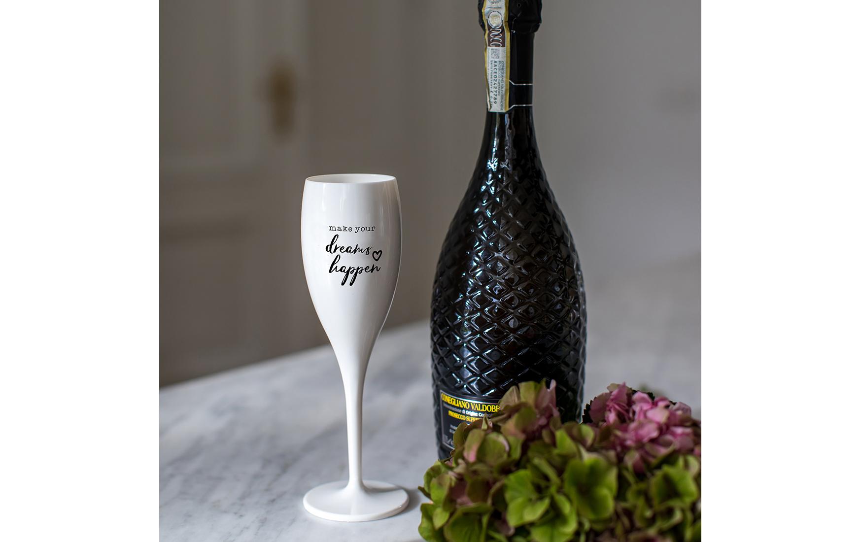 Koziol Sektglas Superglas Make your dreams happen 100 ml, 1 Stk