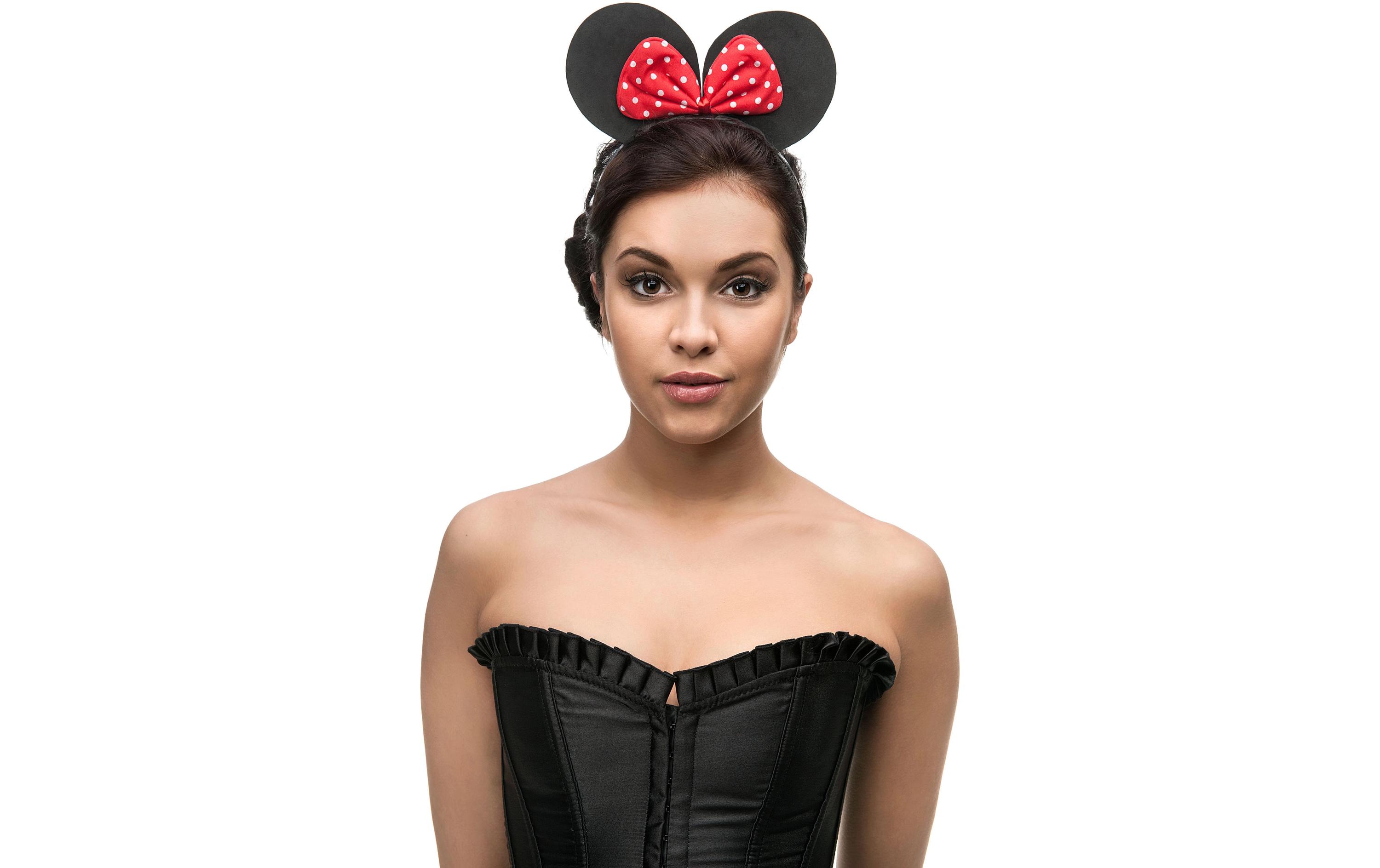 Partydeco Haarreif Maus Einheitsgrösse, Rot/Schwarz