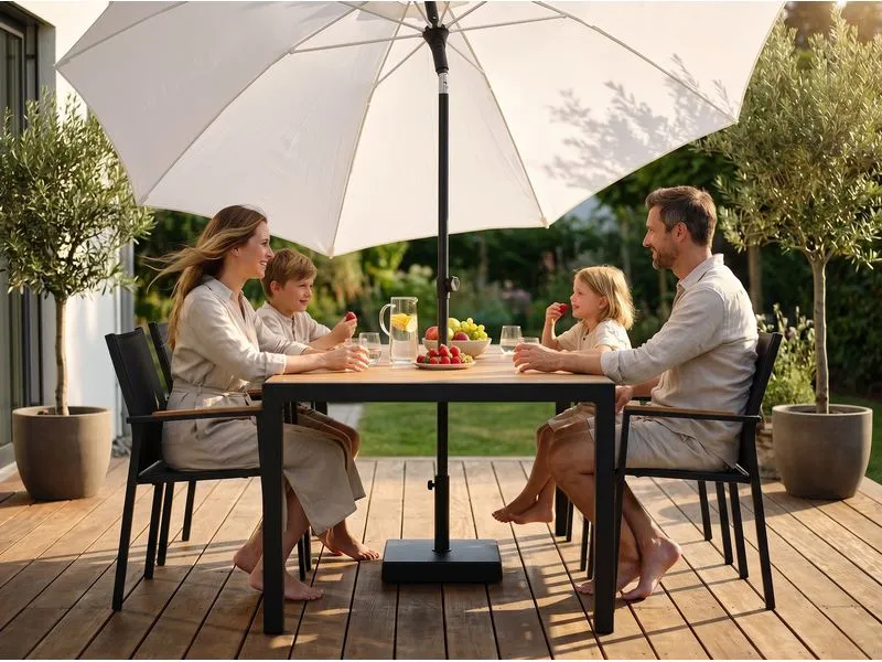 COCON Sonnenschirm TR-004, Ø 270 cm, Push-up, Nature COCON Sonnenschirm TR-004, Ø 270 cm, Push-up, Nature