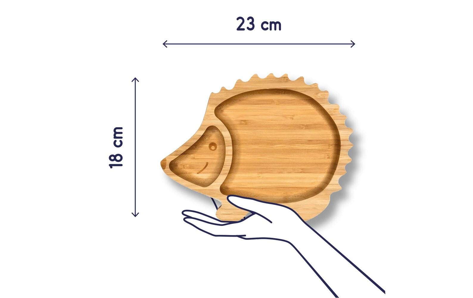 Kleinfuchs Kinderteller Bambus Igel Grün