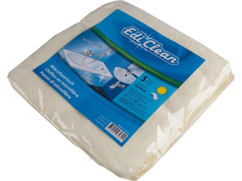 Edi Baur Mikrofaser-Reinigungstuch Universal 5 Stück, Gelb Edi Baur Mikrofaser-Reinigungstuch Universal 5 Stück, Gelb