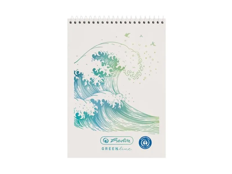 Herlitz Spiralblock Greenline A7, Welle