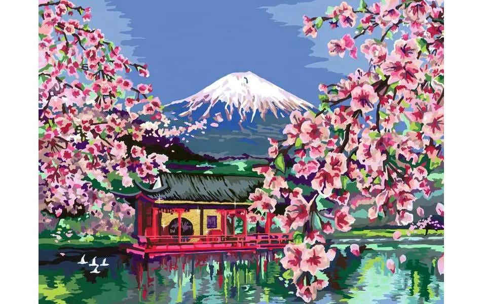 Ravensburger Malen nach Zahlen CreArt – Leinwand Japanische Kirschblüten