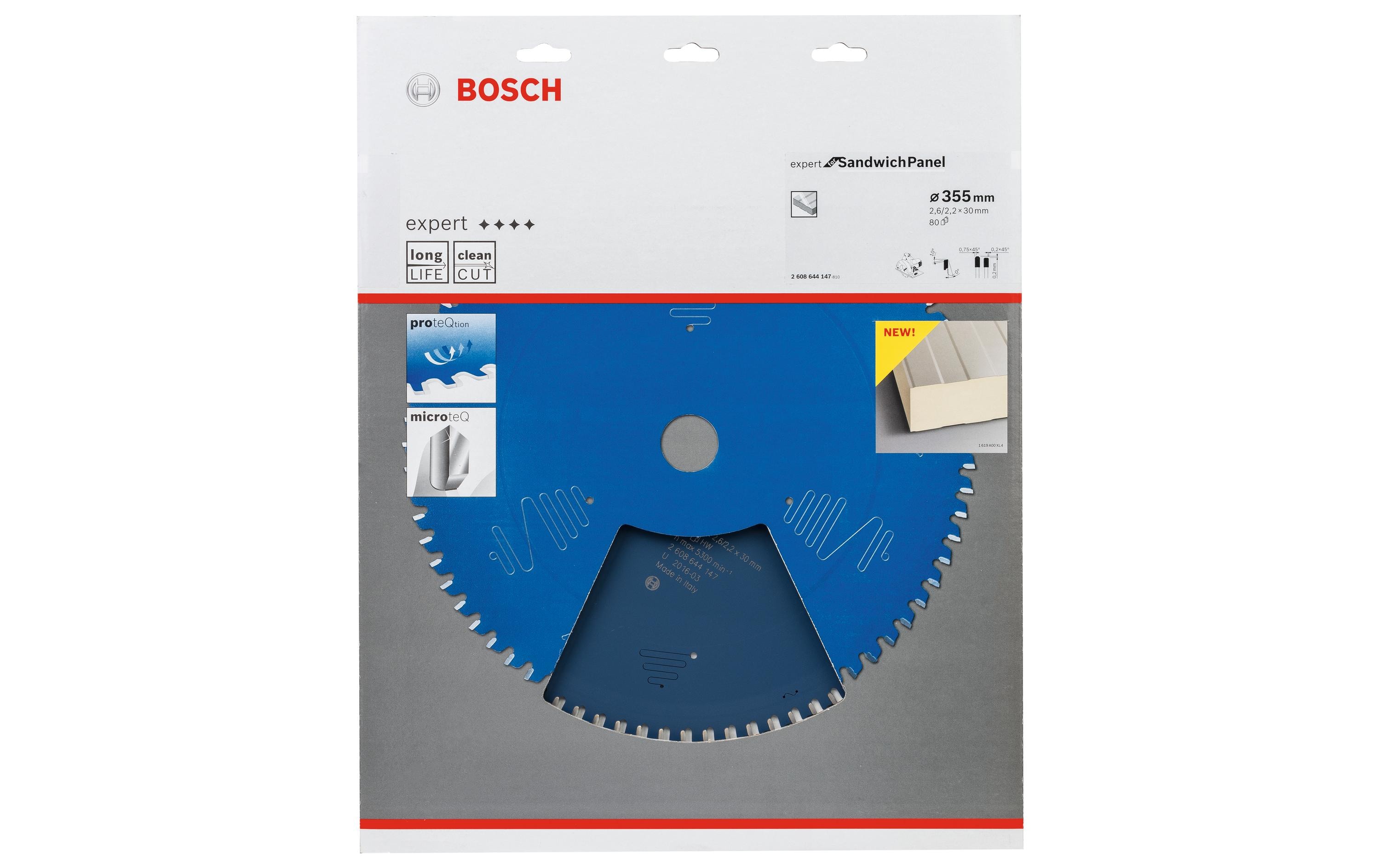 Bosch Professional Kreissägeblatt Expert Sandwich Panel 355 x 30 x 2.6 mm, Z 80 Bosch Professional Kreissägeblatt Expert Sandwich Panel 355 x 30 x 2.6 mm, Z 80