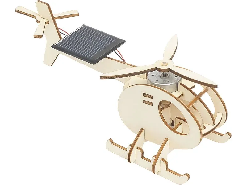 Fischertechnik MiniMiNT HelioCopter Holz-Bausatz Hubschrauber Solarenergie